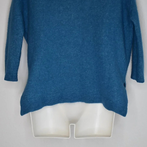 Massimo Dutti Sweater Sz S Crop Boxy Alpaca Wool Blend Crop 3/4 Sleeve Boho - Picture 8 of 15